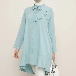 Reeka Yakası Bağcıklı Tunik